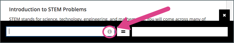 Course page with the calculator visible along the edge of the browser.