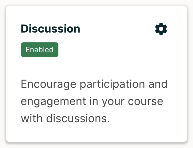Appearance of Discussion tile in Pages & Resources.