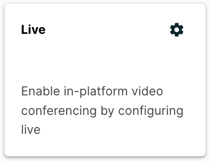 Image of Live configuration card