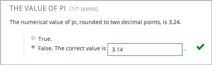 Image of a single select and numerical input problem