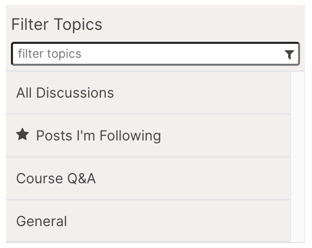 A new topic named Course Q&A in the list of discussion topics.
